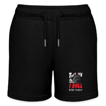 Voici comment je roule les montagnes russes - Short de jogging enfant bio Stanley/Stella - noir - Devant