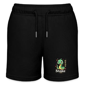 Silvester Outfit - Schlange 2025 - Kinder Organic Joggingshorts Mini Bolter von Stanley/Stella - Schwarz - Vorne