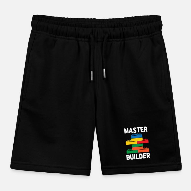 Brick Builder Brick Building Master Builder Kids Organic Sweat Shorts by Stanley/Stella