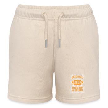 Vintage Jahrgang 1954, Hergestellt im Jahr 1954, 71 Jahre alt. Art_20 - Kinder Organic Joggingshorts Mini Bolter von Stanley/Stella - Natur - Vorne