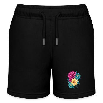 Blumenstrauß - Kinder Organic Joggingshorts Mini Bolter von Stanley/Stella - Schwarz - Vorne