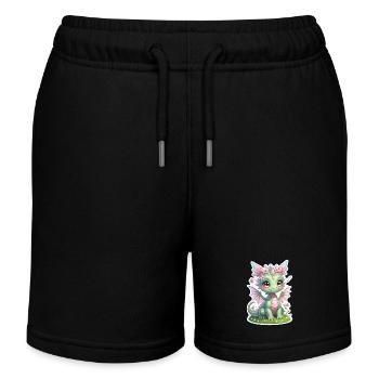 Baby Dragon (Spring) - Kids Organic Sweat Shorts by Stanley/Stella - black - Front