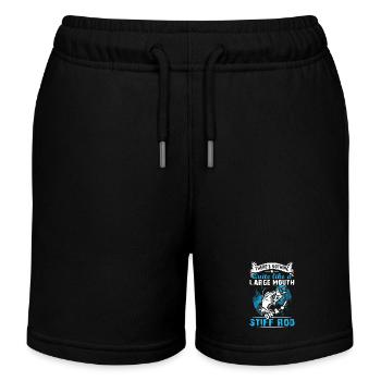 Fishing There's Nothing Quite Like A Large Mouth - Kids Organic Sweat Shorts by Stanley/Stella - black - Front