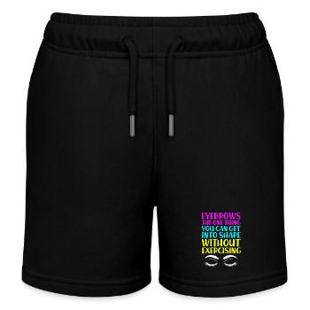 Microblading Makeup Cosmetic Beautician - Kids Organic Sweat Shorts by Stanley/Stella - black - Front