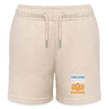 Snub-nosed monkey Monkey Chimpanzee - Kids Organic Sweat Shorts by Stanley/Stella - soft Ecru - Front