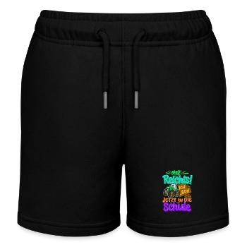 Traktor Kinder Einschulung - Kinder Organic Joggingshorts Mini Bolter von Stanley/Stella - Schwarz - Vorne