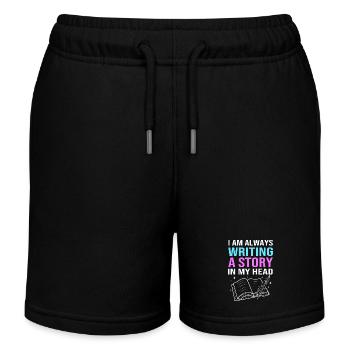 Gedicht Poesie - Kinder Organic Joggingshorts Mini Bolter von Stanley/Stella - Schwarz - Vorne