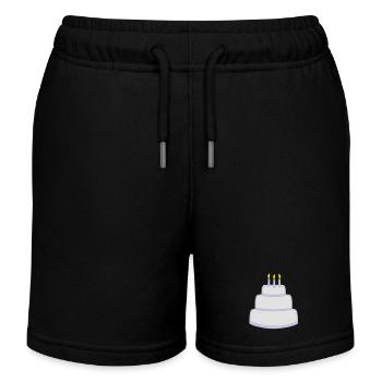 Geburtstagstorte - Kinder Organic Joggingshorts Mini Bolter von Stanley/Stella - Schwarz - Vorne
