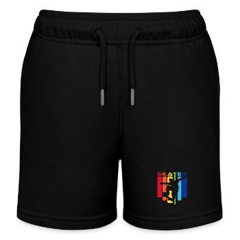 Skater Kids Rainbow Silhouette - Kids Organic Sweat Shorts by Stanley/Stella - black - Front