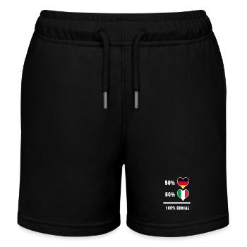 L’Allemagne et l’Italie génial / cadeau - Short de jogging enfant bio Stanley/Stella - noir - Devant
