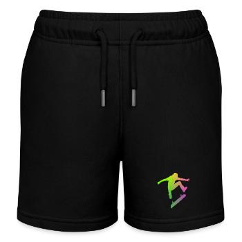Skater - Kinder Organic Joggingshorts Mini Bolter von Stanley/Stella - Schwarz - Vorne