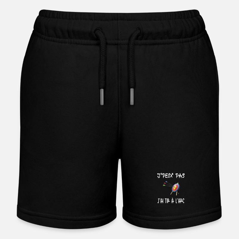 j'peux pas j'ai tir a l'arc - Short de jogging enfant bio Stanley/Stella - noir