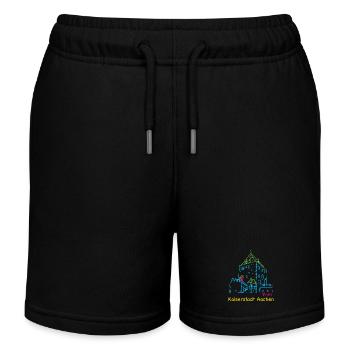 Kaiserstadt Aachen, Handzeichnung Ponttor - Kinder Organic Joggingshorts Mini Bolter von Stanley/Stella - Schwarz - Vorne