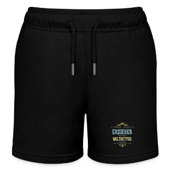 Erzieher Weltretter - Kinder Organic Joggingshorts Mini Bolter von Stanley/Stella - Schwarz - Vorne