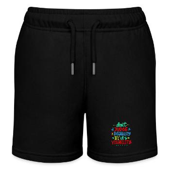 Verurteile nicht meine Behinderung, meinen Rollstuhl, meine Rolle # - Kinder Organic Joggingshorts Mini Bolter von Stanley/Stella - Schwarz - Vorne