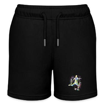 Football - Joueur de football Cristiano - Coloré - Short de jogging enfant bio Stanley/Stella - noir - Devant