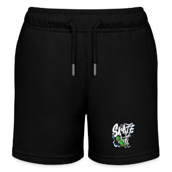 Skate Astronaut - Kinder Organic Joggingshorts Mini Bolter von Stanley/Stella - Schwarz - Vorne