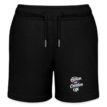 Bester Opa - Grossvater - Enkelkind - Bester Opi - Kinder Organic Joggingshorts Mini Bolter von Stanley/Stella - Schwarz - Vorne