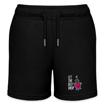 Let the beet drop, beat drop EDM DJ Tanzmusik - Kinder Organic Joggingshorts Mini Bolter von Stanley/Stella - Schwarz - Vorne