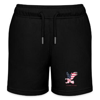 Aigle américain - Short de jogging enfant bio Stanley/Stella - noir - Devant