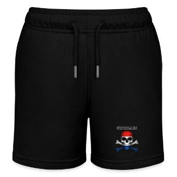 Skull Jolly Roger Pirate Flag Nederland R6Z - Kinder Organic Joggingshorts Mini Bolter von Stanley/Stella - Schwarz - Vorne