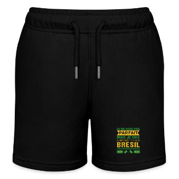 Supporter du Brésil cadeau supporter brésilien - Short de jogging enfant bio Stanley/Stella - noir - Devant