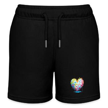 ich schenke dir meine Herz - Kinder Organic Joggingshorts Mini Bolter von Stanley/Stella - Schwarz - Vorne