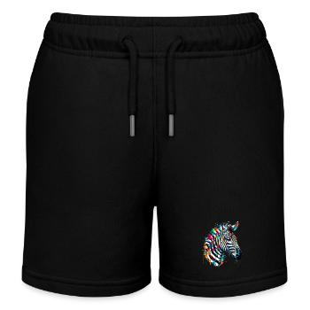 Zebra - Kinder Organic Joggingshorts Mini Bolter von Stanley/Stella - Schwarz - Vorne
