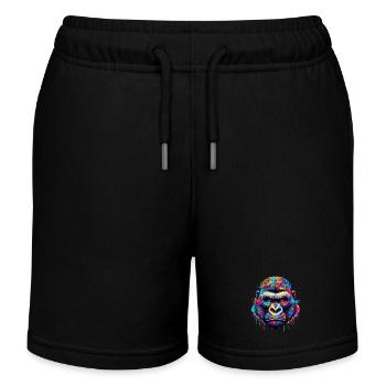 Gorilla - Kids Organic Sweat Shorts by Stanley/Stella - black - Front