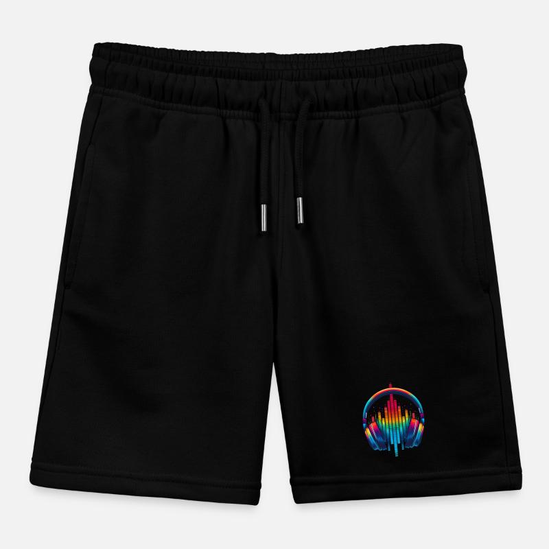 Lebendiger Klang Kopfhörer Regenbogen Kinder Organic Joggingshorts Mini Bolter von Stanley/Stella