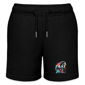 Cheval - Short de jogging enfant bio Stanley/Stella - noir - Devant