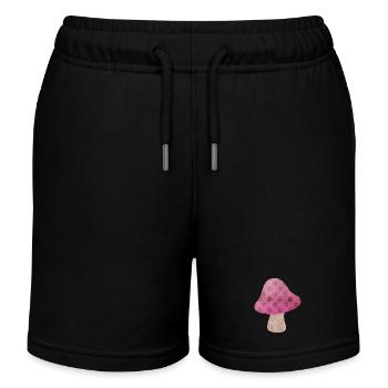 Pilz Herbst Märchen Dots Punkte Wald Kinderzimmer - Kinder Organic Joggingshorts Mini Bolter von Stanley/Stella - Schwarz - Vorne