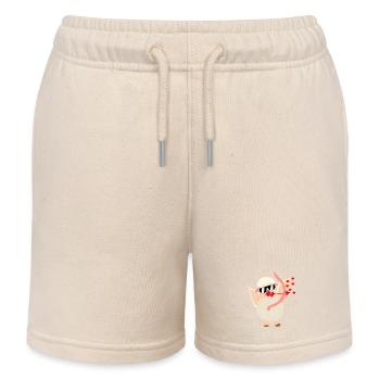 Mouton d’amour câlin avec arc - Short de jogging enfant bio Stanley/Stella - écru doux - Devant