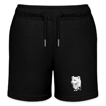 Tête d’ours géométrique – Force et tranquillité - Short de jogging enfant bio Stanley/Stella - noir - Devant