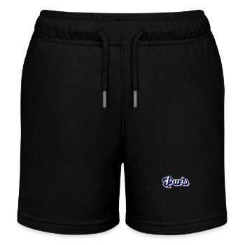 Paris Neon Script Outline - Kids Organic Sweat Shorts by Stanley/Stella - black - Front