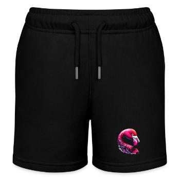 Flamingo - Kinder Organic Joggingshorts Mini Bolter von Stanley/Stella - Schwarz - Vorne