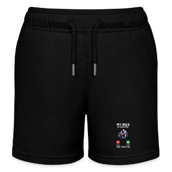 Mon vélo m’appelle - Short de jogging enfant bio Stanley/Stella - noir - Devant
