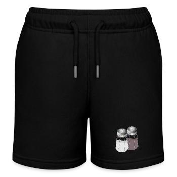 Klassisches Salz & Pfeffer Duo – Stilvolle Würze - Kinder Organic Joggingshorts Mini Bolter von Stanley/Stella - Schwarz - Vorne