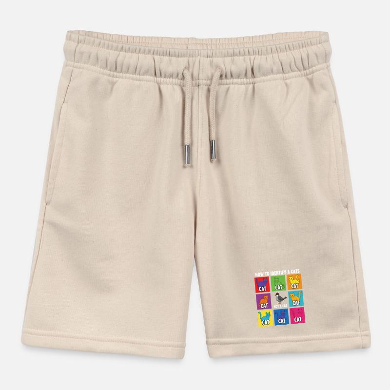 Cat Identification Guide Kids Organic Sweat Shorts by Stanley/Stella