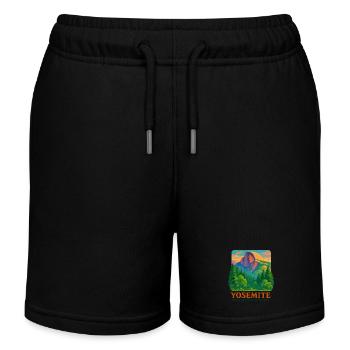 Yosemite Wildnis - Kinder Organic Joggingshorts Mini Bolter von Stanley/Stella - Schwarz - Vorne