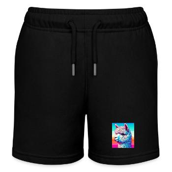 Alpaka - Kinder Organic Joggingshorts Mini Bolter von Stanley/Stella - Schwarz - Vorne