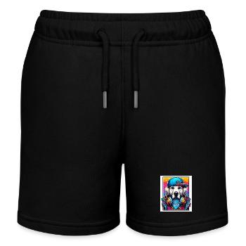 dog - Kids Organic Sweat Shorts by Stanley/Stella - black - Front