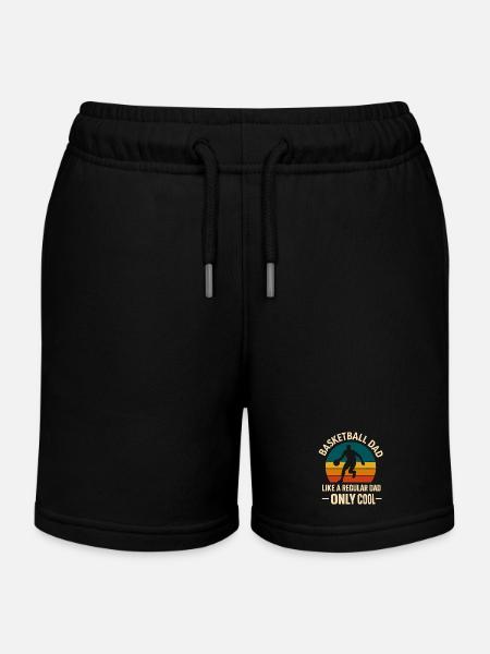 Basketball papa rétro lever de soleil design - Short de jogging enfant bio Stanley/Stella - noir
