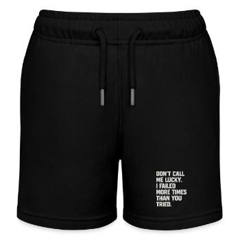 Humorvolles Zitat für Vertraute - Kinder Organic Joggingshorts Mini Bolter von Stanley/Stella - Schwarz - Vorne