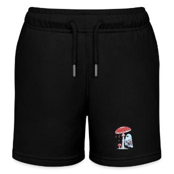 Gruseliger Geist mit blutigem rotem Pilz - Kinder Organic Joggingshorts Mini Bolter von Stanley/Stella - Schwarz - Vorne