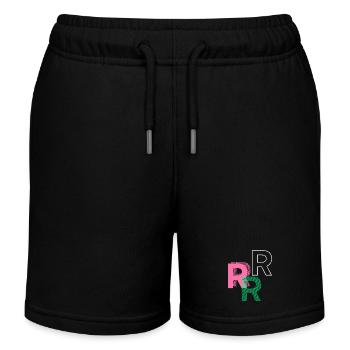 Lettre R - Short de jogging enfant bio Stanley/Stella - noir - Devant