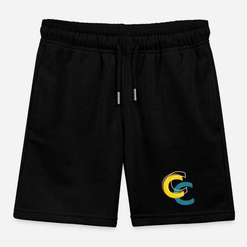 Lettre initiale C Short de jogging enfant bio Stanley/Stella