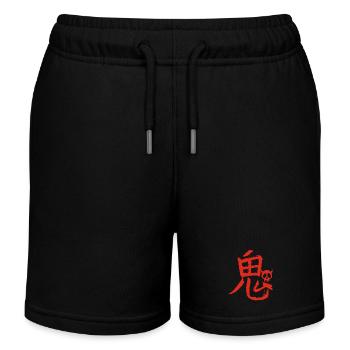 Das Wort Dämon auf Japanisch (rot) - Kinder Organic Joggingshorts Mini Bolter von Stanley/Stella - Schwarz - Vorne