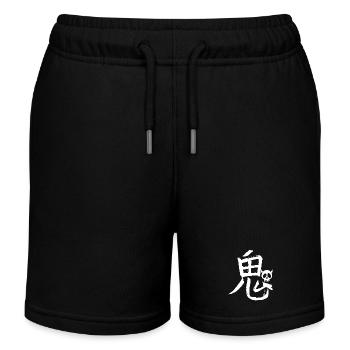 Das Wort Dämon auf Japanisch (weiß) - Kinder Organic Joggingshorts Mini Bolter von Stanley/Stella - Schwarz - Vorne