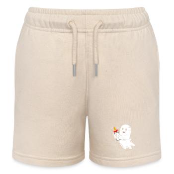 Drôle fantôme fantôme avec biberon - Short de jogging enfant bio Stanley/Stella - écru doux - Devant
